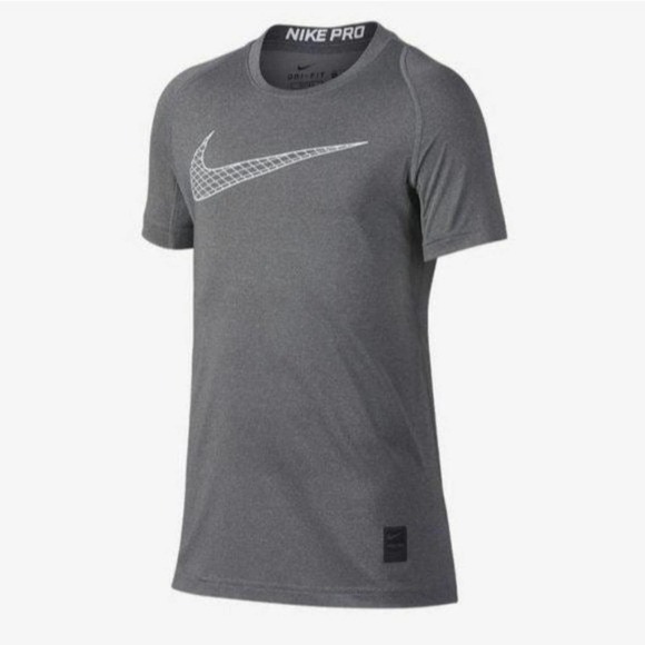 Nike Pro Gray Tee Shirt Boys Size NWT - Picture 3 of 7